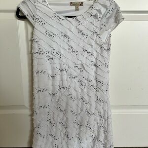 girls ruffled sparkly dress